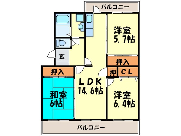 エクセレント大和の物件間取画像